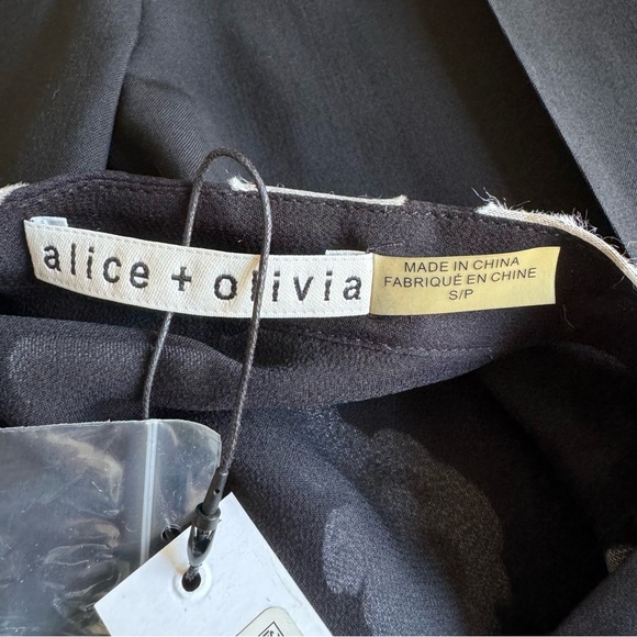 Alice + Olivia Belle Mandarin-Collar Floral-Print Blouse Sz S - Picture 5 of 11